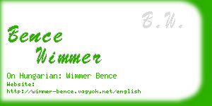 bence wimmer business card